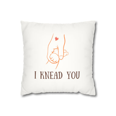 WhimInk I Knead You Pillowcase/ Cushion Cover - White