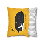 WhimInk Purrfect Day Pillowcase/Cushion Covers - Yellow