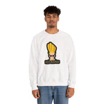Hey Mama Johnny Bravo Sweatshirt – Face Sticker Style Retro Cartoon Winter Crewneck