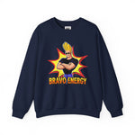 Bravo Energy Johnny Bravo Graphic Sweatshirt – Retro 90s Cartoon Winter Crewneck
