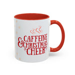 Caffeine and Christmas Cheer Mug | Coffee Lover Holiday Mug | Festive Snowflake & Coffee Bean Cup | Cozy Christmas Drinkware | Gift for Coffee Enthusiasts