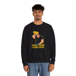 Chill I Know I Look Good Johnny Bravo Graphic Sweatshirt – Funny Retro 90s Cartoon Winter Crewneck