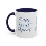 Nap Treat Repeat Mug – Cute Holiday Snowflake Coffee Cup for Cozy Christmas Mornings