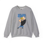 Damn Those Guns Johnny Bravo Sweatshirt – Funny Flexing Cartoon Winter Crewneck