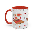 Cute Puppy Santa Hat Mug | Festive Dog Holiday Coffee Cup | Playful Winter Drinkware | Gift for Dog Lovers