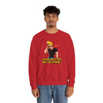 Look But Try Not To Stare Johnny Bravo Sweatshirt – Bold Retro Cartoon Winter Crewneck
