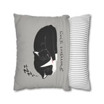 WhimInk Purrfect Day Pillowcase/Cushion Grey