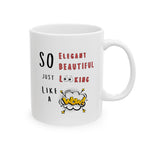 Whimink Looking Like A WOW- 11 oz cup - White