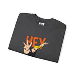 Hey Mama Johnny Bravo Sweatshirt – Retro Cartoon Graphic Winter Crewneck for Men and Women