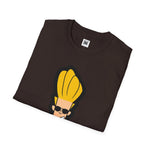 Hey Mama Graphic T-Shirt | Johnny Bravo Face Sticker Illustration Tee