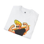 Warning: Heavy Flex Ahead Graphic T-Shirt | Funny Johnny Bravo Inspired Tee