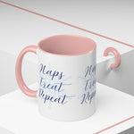 Nap Treat Repeat Mug – Cute Holiday Snowflake Coffee Cup for Cozy Christmas Mornings