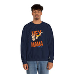 Hey Mama Johnny Bravo Sweatshirt – Retro Cartoon Graphic Winter Crewneck for Men and Women