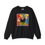 Check Out These Guns Johnny Bravo Sweatshirt – Comic Style Retro Cartoon Winter Crewneck