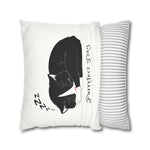 WhimInk Purrfect Day Pillowcase/Cushion Cover White
