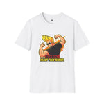 Warning: Heavy Flex Ahead Graphic T-Shirt | Funny Johnny Bravo Inspired Tee