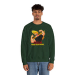 Warning Heavy Flex Ahead Johnny Bravo Sweatshirt – Funny Retro Cartoon Winter Crewneck Unisex