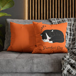 WhimInk Purrfect Day Pillowcase/Cushion Cover Orange
