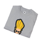 Hey Mama Graphic T-Shirt | Johnny Bravo Face Sticker Illustration Tee