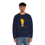 Hey Mama Johnny Bravo Sweatshirt – Face Sticker Style Retro Cartoon Winter Crewneck