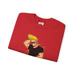 Chill I Know I Look Good Johnny Bravo Graphic Sweatshirt – Funny Retro 90s Cartoon Winter Crewneck