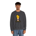 Hey Mama Johnny Bravo Sweatshirt – Face Sticker Style Retro Cartoon Winter Crewneck