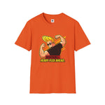 Warning: Heavy Flex Ahead Graphic T-Shirt | Funny Johnny Bravo Inspired Tee