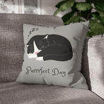 WhimInk Purrfect Day Pillowcase/Cushion Grey