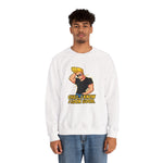 Chill I Know I Look Good Johnny Bravo Graphic Sweatshirt – Funny Retro 90s Cartoon Winter Crewneck