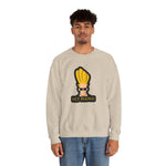 Hey Mama Johnny Bravo Sweatshirt – Face Sticker Style Retro Cartoon Winter Crewneck