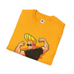 Warning: Heavy Flex Ahead Graphic T-Shirt | Funny Johnny Bravo Inspired Tee