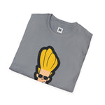 Hey Mama Graphic T-Shirt | Johnny Bravo Face Sticker Illustration Tee