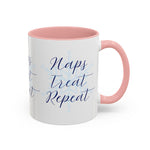 Nap Treat Repeat Mug – Cute Holiday Snowflake Coffee Cup for Cozy Christmas Mornings