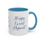 Nap Treat Repeat Mug – Cute Holiday Snowflake Coffee Cup for Cozy Christmas Mornings