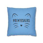 Whimink Mr. Whiskers Pillowcase/ Cushion Cover - Blue