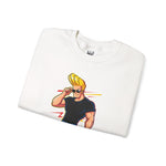 Look But Try Not To Stare Johnny Bravo Sweatshirt – Bold Retro Cartoon Winter Crewneck