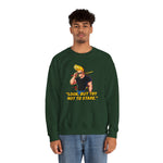 Look But Try Not To Stare Johnny Bravo Sweatshirt – Bold Retro Cartoon Winter Crewneck