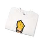 Hey Mama Johnny Bravo Sweatshirt – Face Sticker Style Retro Cartoon Winter Crewneck