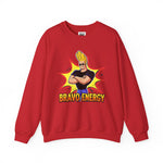 Bravo Energy Johnny Bravo Graphic Sweatshirt – Retro 90s Cartoon Winter Crewneck