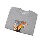 Hey Mama Johnny Bravo Sweatshirt – Retro Cartoon Graphic Winter Crewneck for Men and Women