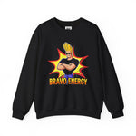 Bravo Energy Johnny Bravo Graphic Sweatshirt – Retro 90s Cartoon Winter Crewneck