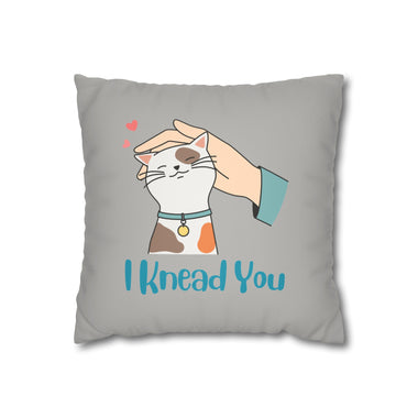 WhimInk I Knead You Pillowcase/ Cushion Covers - Grey