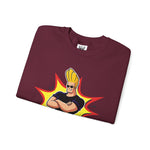 Bravo Energy Johnny Bravo Graphic Sweatshirt – Retro 90s Cartoon Winter Crewneck