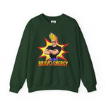 Bravo Energy Johnny Bravo Graphic Sweatshirt – Retro 90s Cartoon Winter Crewneck
