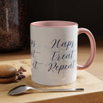 Nap Treat Repeat Mug – Cute Holiday Snowflake Coffee Cup for Cozy Christmas Mornings