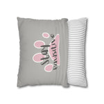 WhimInk Stay Pawsitive Pillowcase/ Cushion cover - Grey