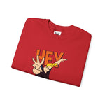 Hey Mama Johnny Bravo Sweatshirt – Retro Cartoon Graphic Winter Crewneck for Men and Women