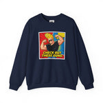 Check Out These Guns Johnny Bravo Sweatshirt – Comic Style Retro Cartoon Winter Crewneck