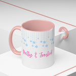 Pretty and Frosted Winter Mug | Pink Aesthetic Snowflake Mug | Cute Christmas Mug for Girls | Frosted Holiday Cup | Pastel Winter Coffee Lover Gift