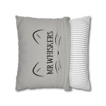 Whimink Mr. Whiskers Pillowcase/ Cushion Cover - Grey
